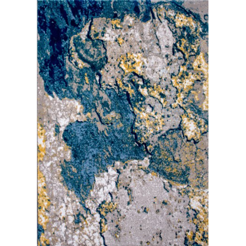 Multi-Colored Abstract Rug Polypropylene Creative Area Rug Pet Friendly Washable Easy Care Carpet for Bedroom