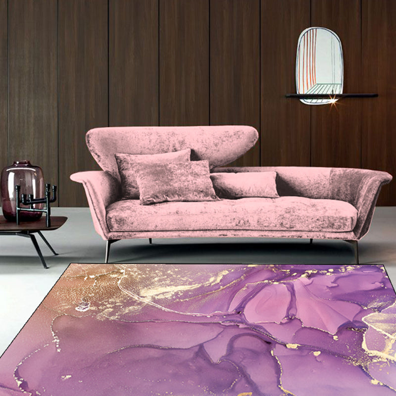 Casual Multi Color Floral Rug Synthetics Comfort Indoor Rug Pet Friendly Machine Washable Carpet for Living Room