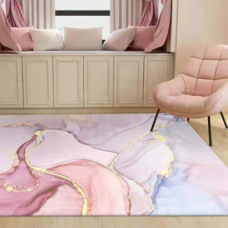 Casual Multi Color Floral Rug Synthetics Comfort Indoor Rug Pet Friendly Machine Washable Carpet for Living Room