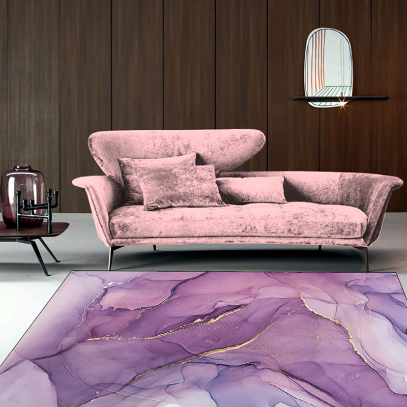 Casual Multi Color Floral Rug Synthetics Comfort Indoor Rug Pet Friendly Machine Washable Carpet for Living Room