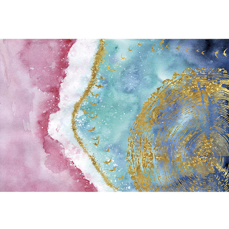 Nordic Parlor Rug Multi Colored Oriental Pattern Indoor Rug Polypropylene Anti-Slip Backing Easy Care Carpet