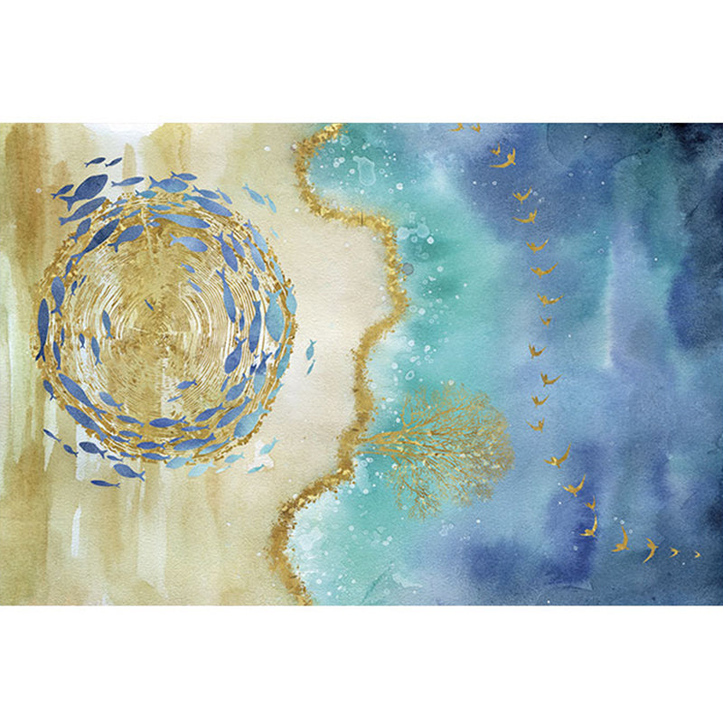 Nordic Parlor Rug Multi Colored Oriental Pattern Indoor Rug Polypropylene Anti-Slip Backing Easy Care Carpet