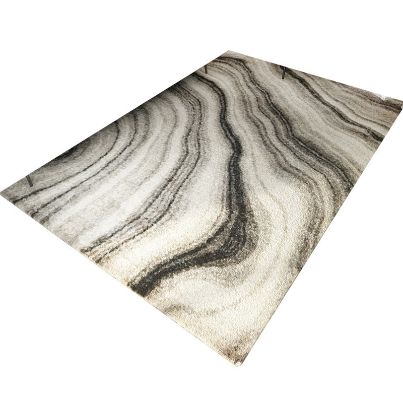 Nordic Living Room Rug Multicolor Abstract Print  Area Carpet Polyster Easy Care Machine Washable Indoor Rug