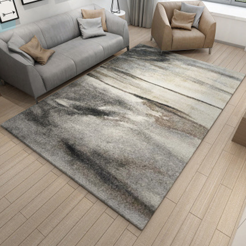 Nordic Living Room Rug Multicolor Abstract Print  Area Carpet Polyster Easy Care Machine Washable Indoor Rug