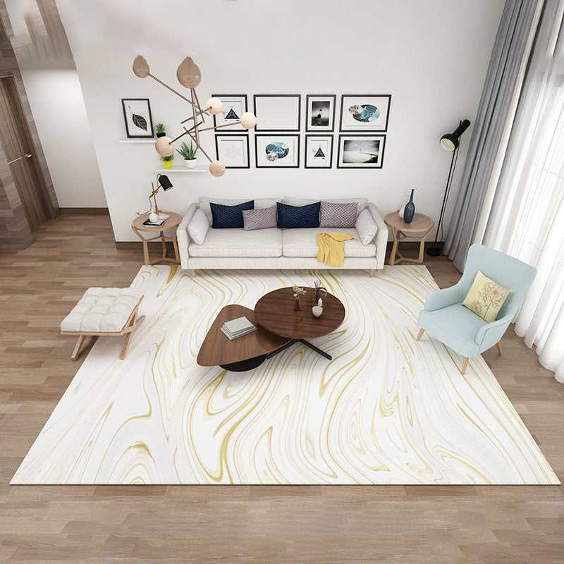 Casual Multi Color Printed Rug Polyster Modern Area Carpet Non-Slip Backing Washable Rug for Bedroom
