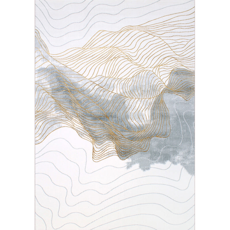 Novelty Striped Rug Multi Colored Rayon Area Carpet Pet Friendly Washable Indoor Rug for Home Decor