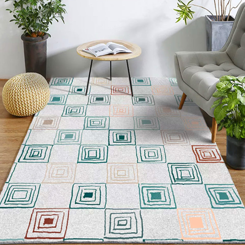 Creative Home Decoration Rug Multi Color Geometric Print Area Rug Polypropylene Anti-Slip Easy Care Carpet