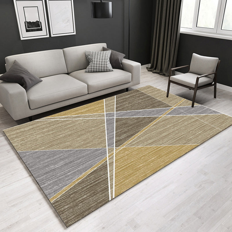 Multi Colored Plant Print Rug Polypropylene Simplicity Carpet Non-Slip Pet Friendly Indoor Rug for Living Room