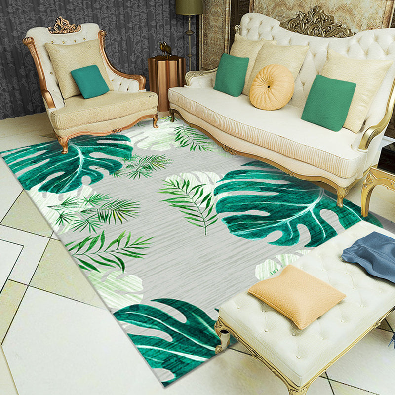 Classic Plant Print Rug Multi-Color Western Area Rug Polypropylene Easy Care Stain-Resistant Carpet for Parlor