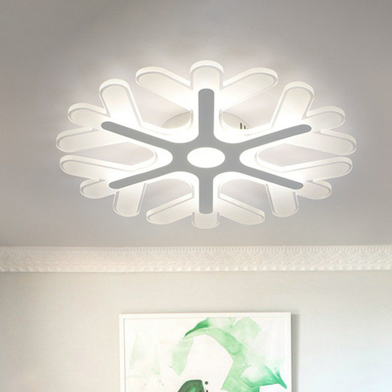 Flocon de neige acrylique LED encastré moderne transparent encastré salon plafonnier