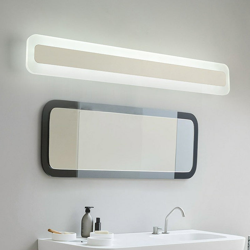 Eenvoud Rechthoekige wand SCRYC Licht Acryl Badkamer LED ijdelheid verlichting in het wit