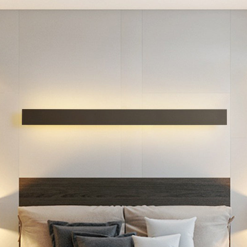 Aluminum Linear Shaped LED Wall Lighting Contemporary Black Sconce Light Fixture for Living Room