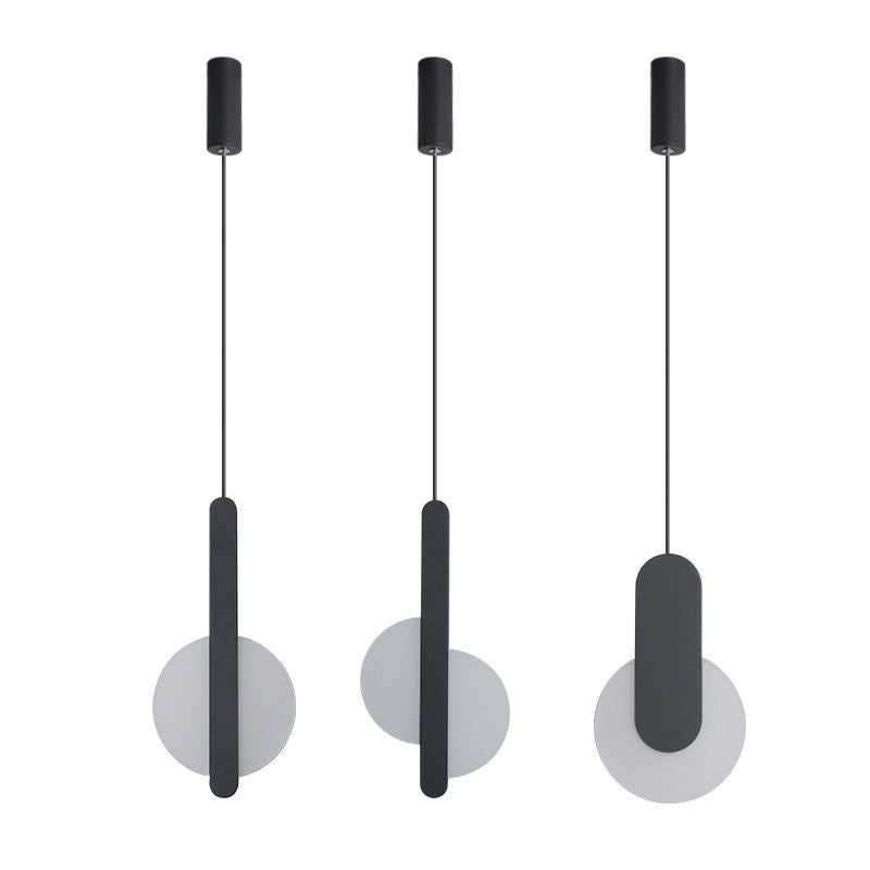 Acrylic Circular LED Ceiling Light Nordic Style Hanging Pendant Light for Bedside