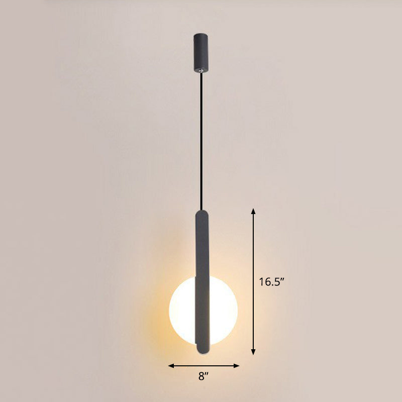 Acrylic Circular LED Ceiling Light Nordic Style Hanging Pendant Light for Bedside