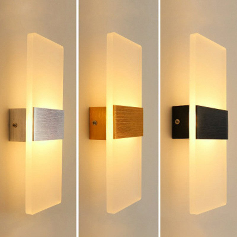 Rechthoekige LED -wand gemonteerd licht eenvoud Acryl Corridor Wand SCONCE LICTIE