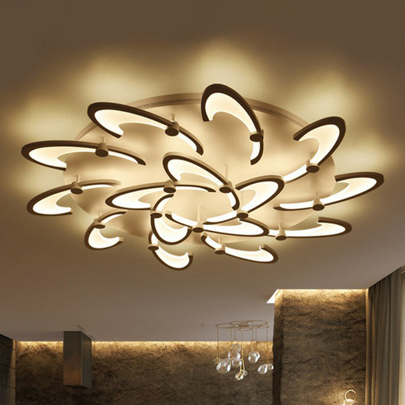 Windmühle AcryllED Semi Flush Lighting Moderne Stil mit weißer Decke montiertes Leuchten