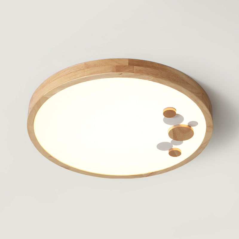 Cerchio Led LED Flush Monte Light Simplicity Wood Bedroom Flush Monte Massimale Luce