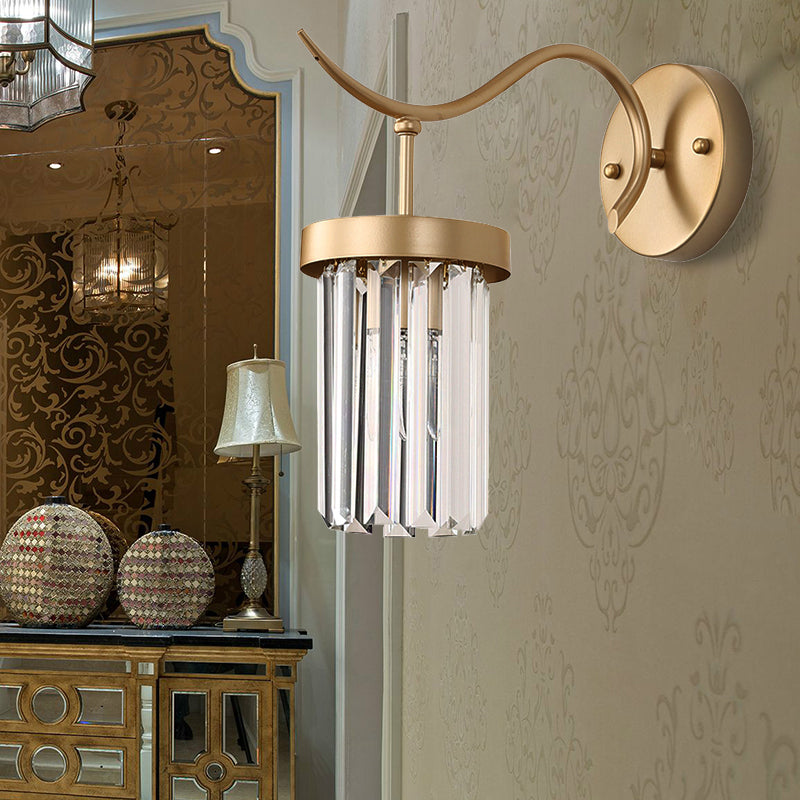 LAMPE MURS MURS METAL CURVE MOCHERISTRE 1 CHEE FINIER FINE MUR MURS AVEC BLOC DE CRISTAL CARIN