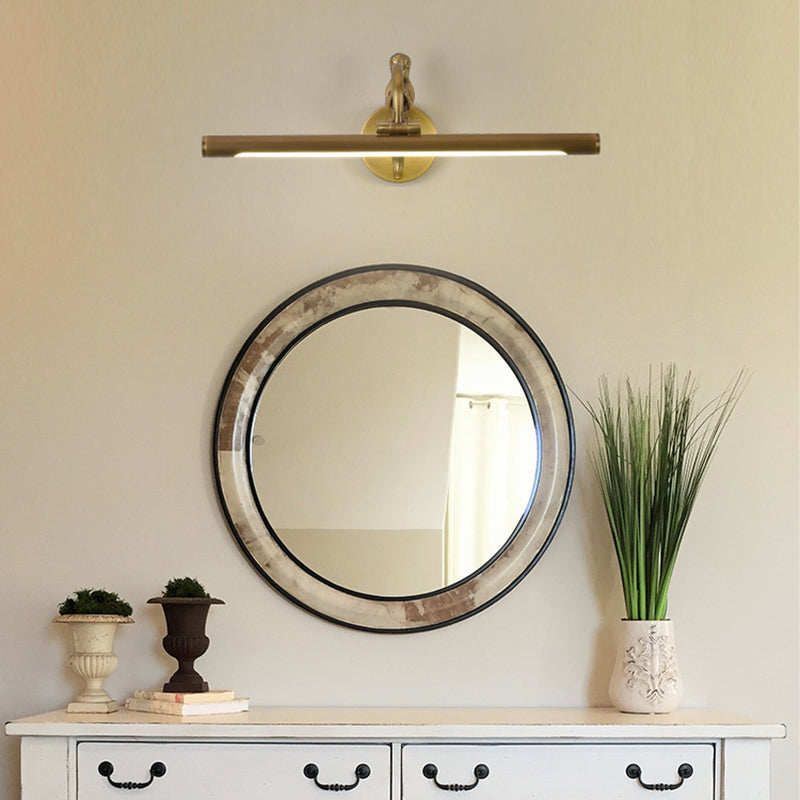 Zwart/antieke koperen buis ijdelheid verlichting Classic Metal Led 14 "/18"/23 "W Badkamer Wandlicht