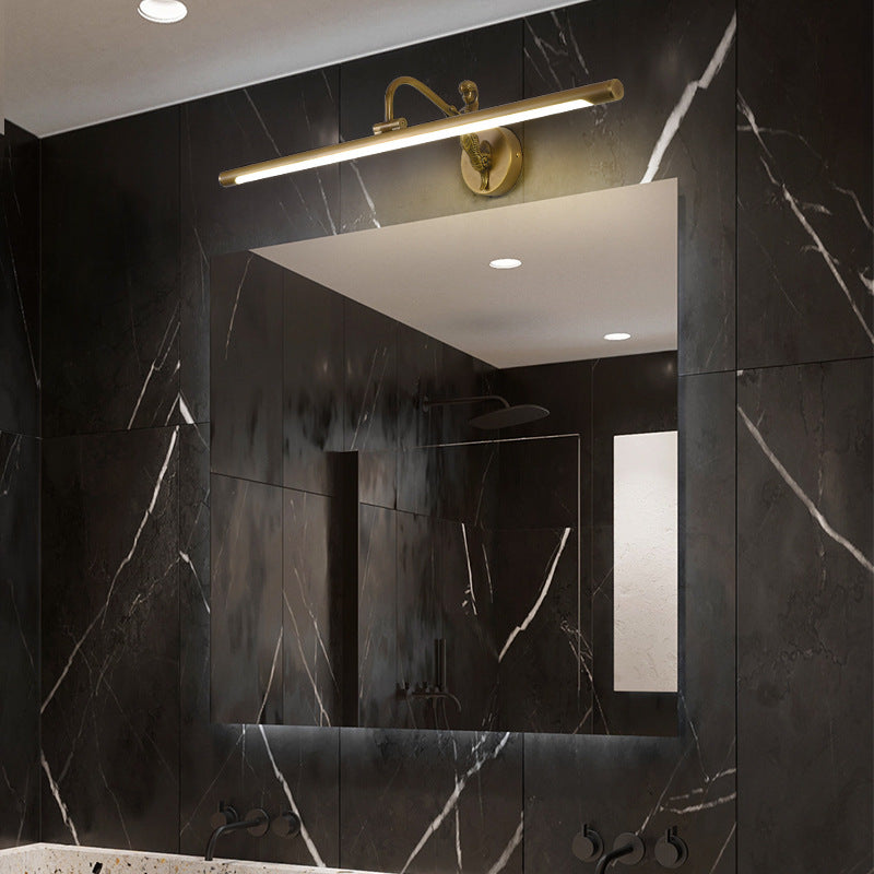 Black/Antique Brass Tube Vanity Lighting Classic Metal LED 14"/18"/23" W Bathroom Wall Light