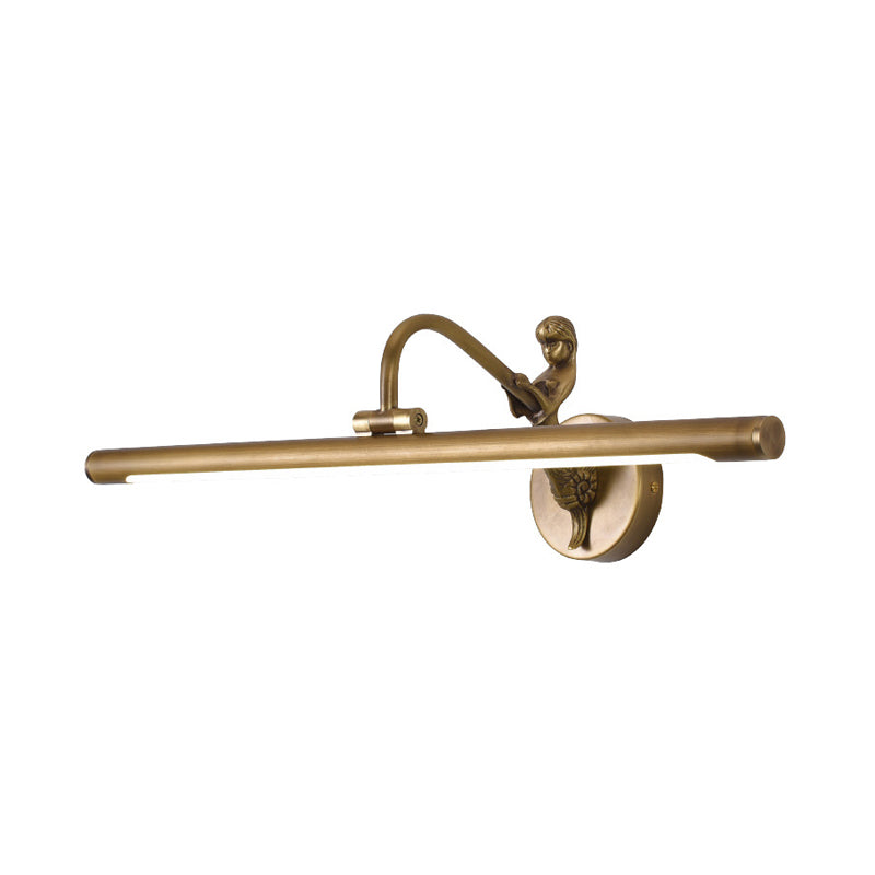 Zwart/antieke koperen buis ijdelheid verlichting Classic Metal Led 14 "/18"/23 "W Badkamer Wandlicht