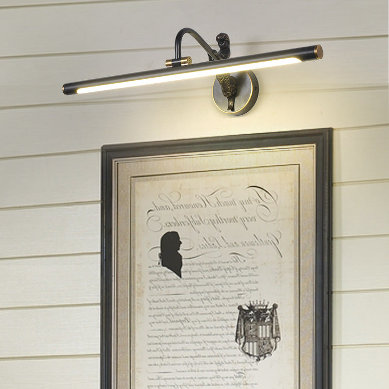 Zwart/antieke koperen buis ijdelheid verlichting Classic Metal Led 14 "/18"/23 "W Badkamer Wandlicht