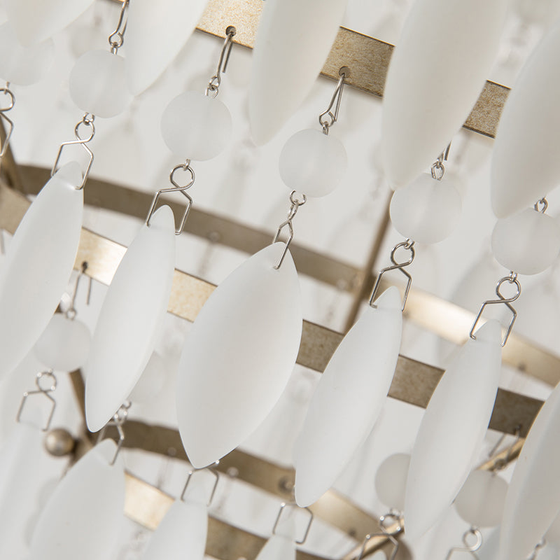 Abgestufte Deckenleuchte zeitgenössische Kristall 6 Lichter Antiquen Silberleuchter Licht für Schlafzimmer