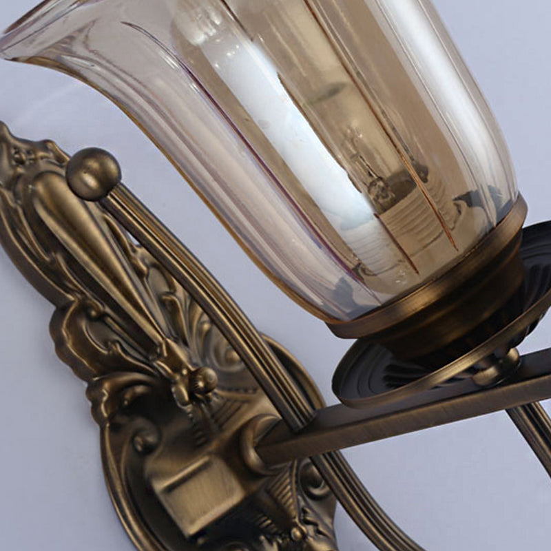 Lampe murale en verre transparent à 1/2 lumière