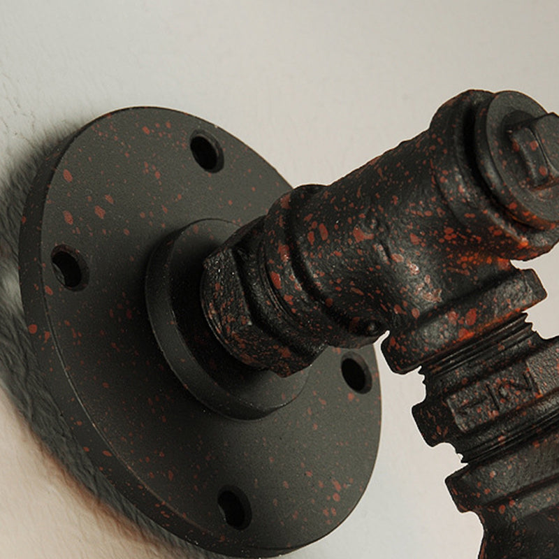 1 Head Wall Light Retro Style Pipe Arm Metallic Wall Lighting Fixture for Restaurant