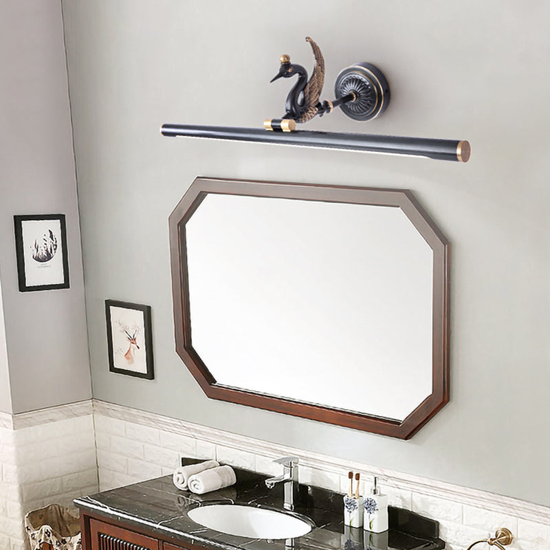 Luz de pared lineal tradicional LED metal de metal 14 "/18"/23 "Iluminación de tocador de baño de latón/baño negro