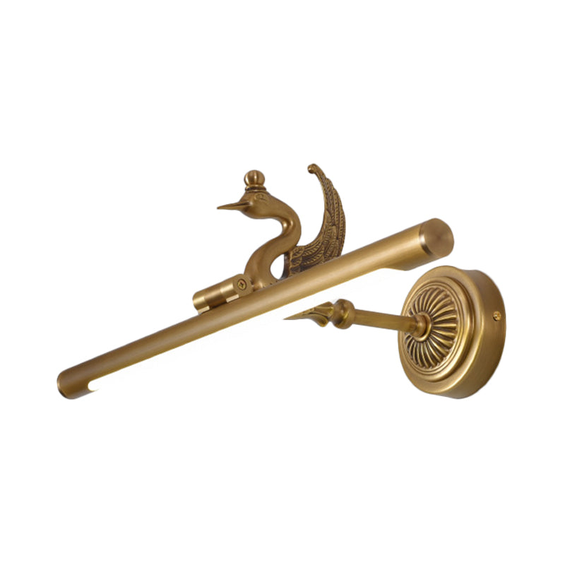 Luz de pared lineal tradicional LED metal de metal 14 "/18"/23 "Iluminación de tocador de baño de latón/baño negro