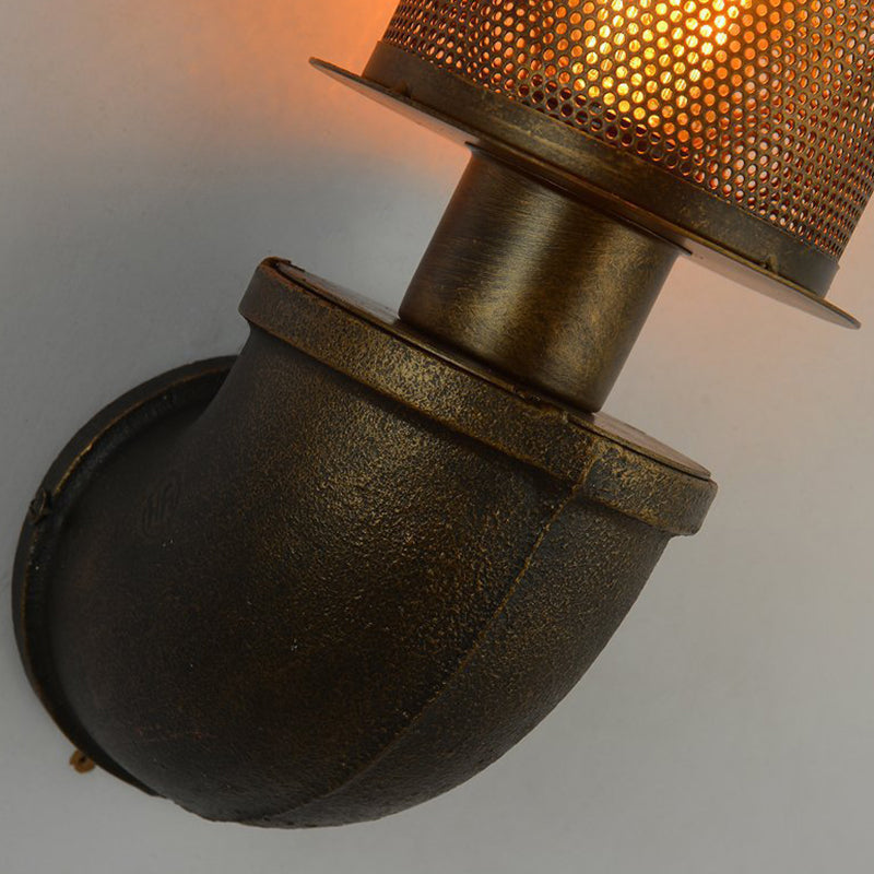 Cilindro de cilindro minimalista Caza de pared de pared Luz de tubería metálica simple en negro