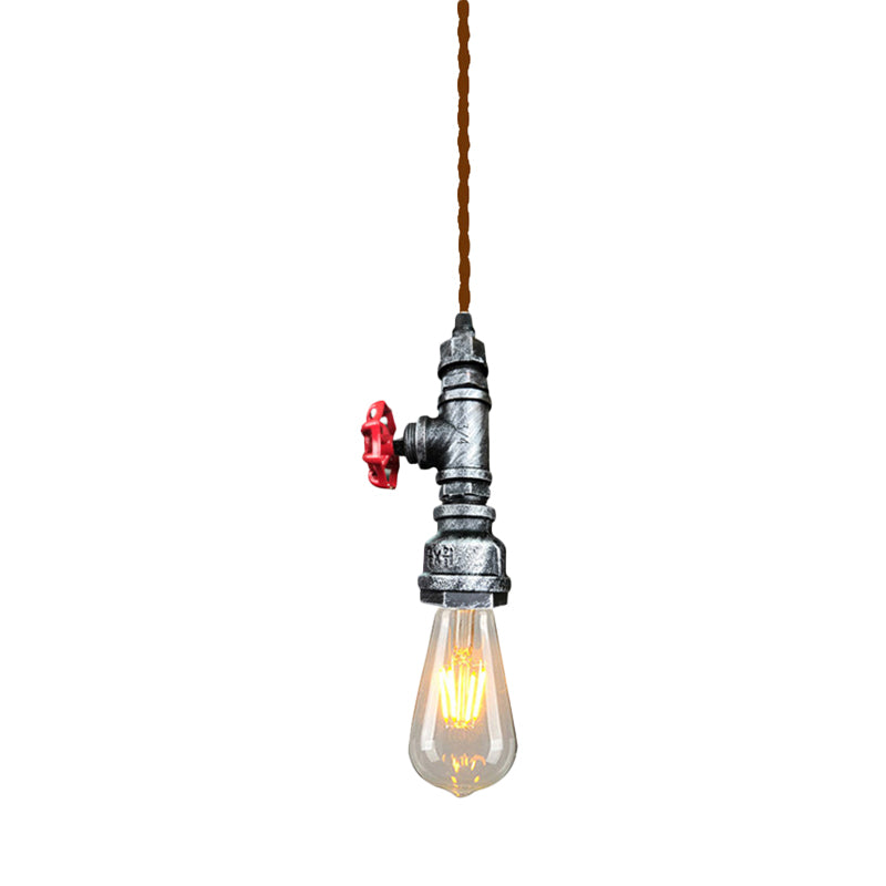 Iron Water Valve Suspension Lighting Retro Style 1 Bulb Bar Pendant Light Fixture