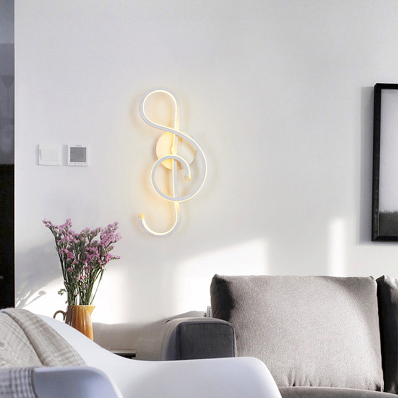 Muzieknotitie woonkamer led wandmontage licht acryl acryl moderne stijl muur verlichter armatuur