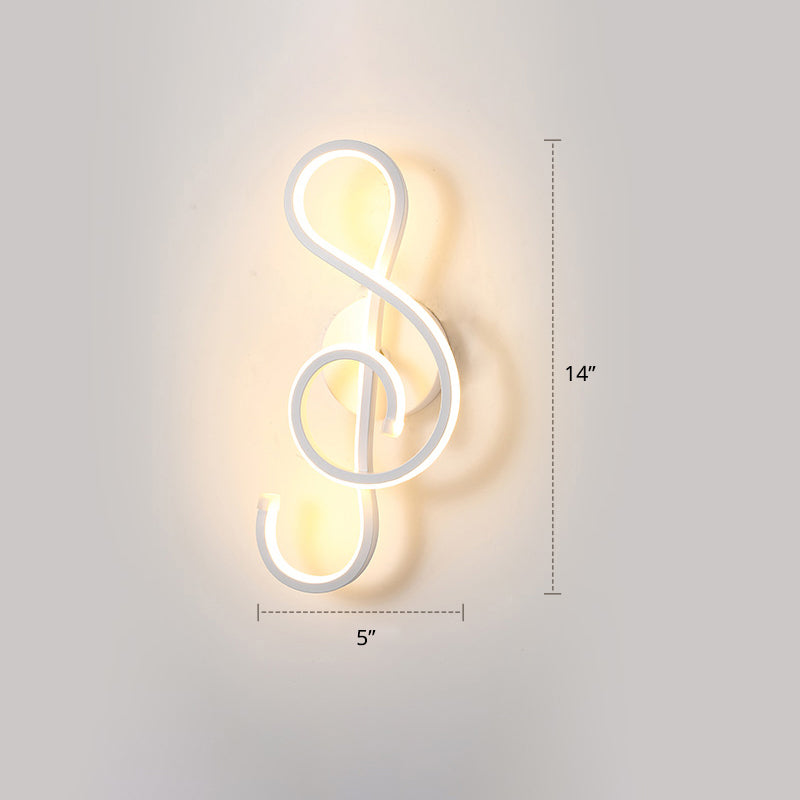 Simplicity Shaded Wall Mount Light Acrylic Living Room LED Wall Lighting in White