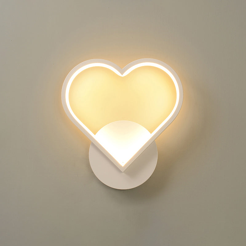 Simplicity Shaded Wall Mount Light Acrylic Living Room LED Wall Lighting in White