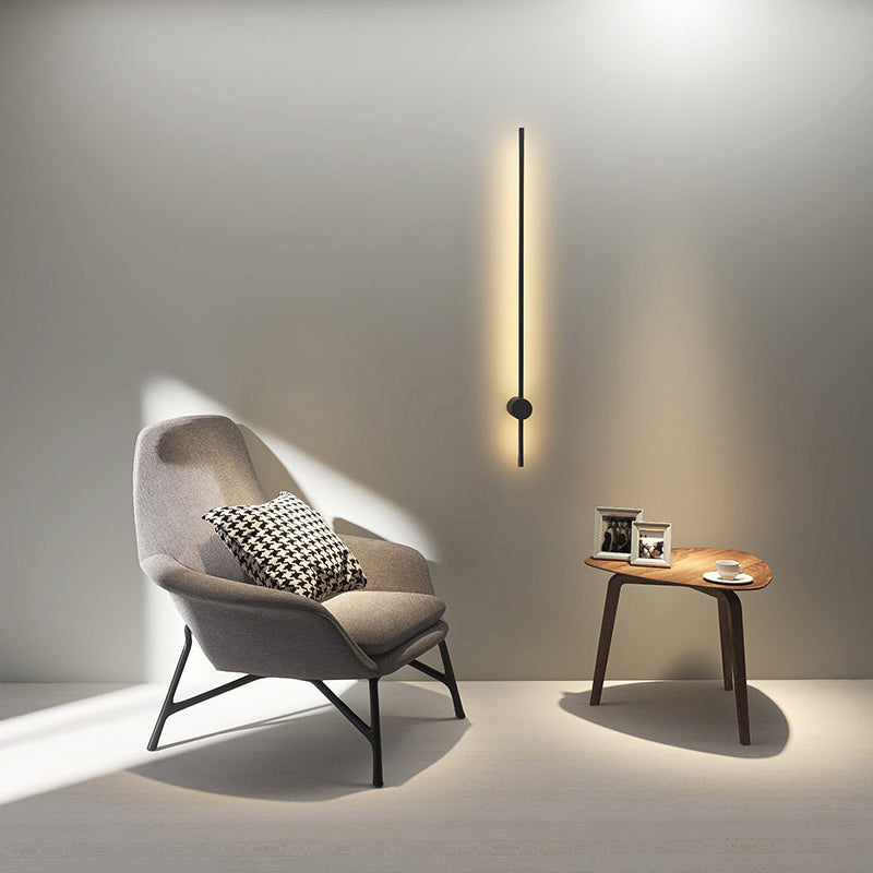 Contemporary Linear Wall Light Fixture Aluminum Living Room LED Wall Mounted Lamp