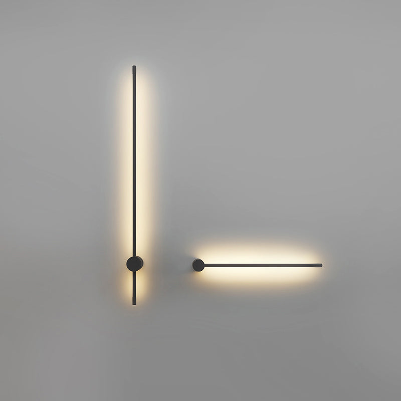 Contemporary Linear Wall Light Fixture Aluminum Living Room LED Wall Mounted Lamp