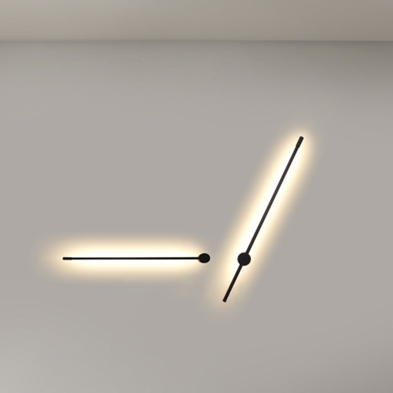 Contemporary Linear Wall Light Fixture Aluminum Living Room LED Wall Mounted Lamp