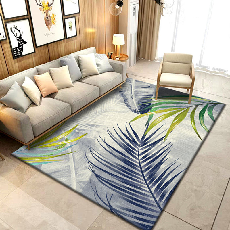 Scandinavisch huisdecoratietapijt Multi gekleurd plantenpatroon Binnentapijt Polyster Gemakkelijk te onderhouden Diervriendelijk wasbaar tapijt