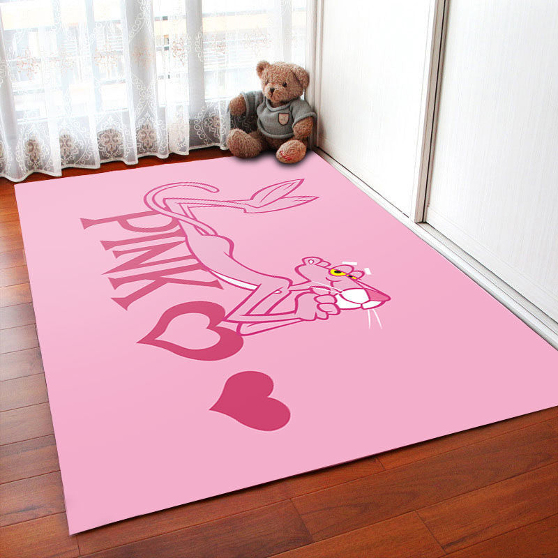 Cute Kids Room Rug Multi-Color Animal Pattern Rug Synthetics Anti-Slip Backing Easy Care Carpet