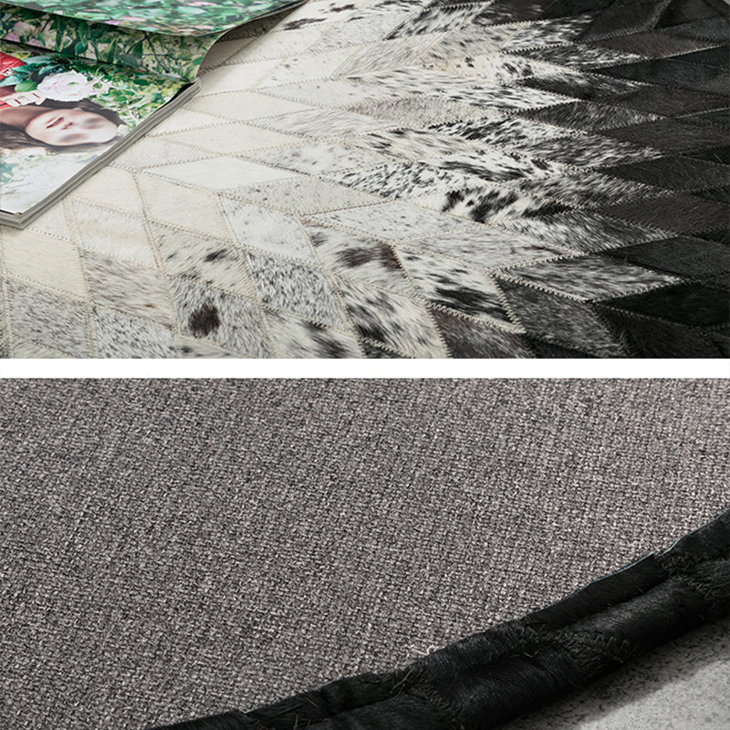 Western Geometric Print Rug Multi Color Cowhide Area Rug Pet Friendly Easy Care Carpet for Living Room