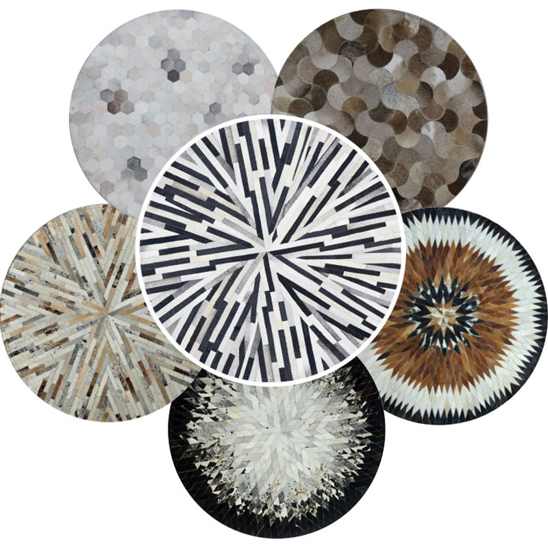 Multicolor kreativer Teppich Kuhladenstreifen bedruckte Bereich Teppich Haustierfreundlicher Maschinenwaschableie für Dekoration