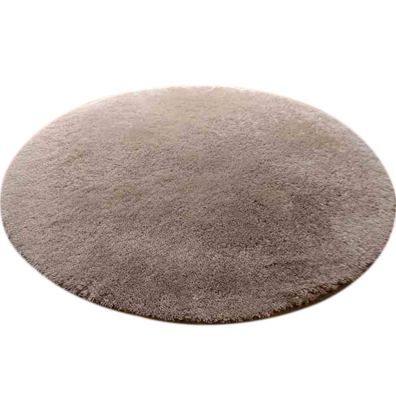 Modern Bedroom Rug Multi Colored Plain Area Carpet Fluffy Anti-Slip Backing Machine Washable Easy Care Rug