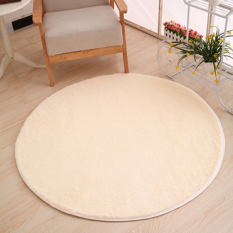 Multicolor Solid Color Rug Polypropylene Comfort Area Carpet Anti-Slip Backing Washable Easy Care Rug for Bedroom