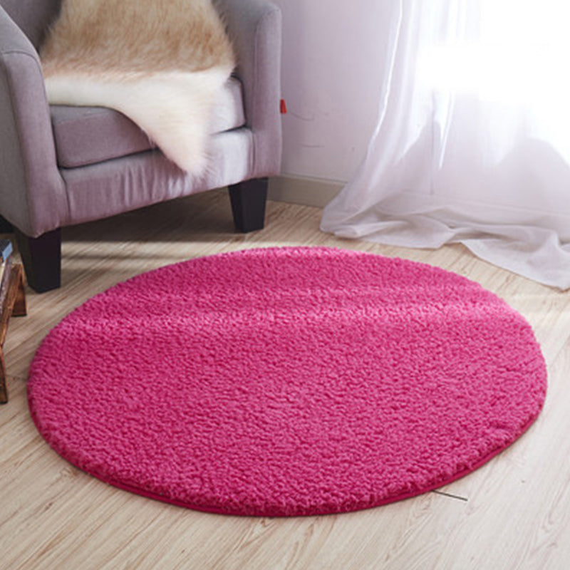Casual Bedroom Rug Multi Colored Plain Area Carpet Synthetics Pet Friendly Anti-Slip Backing Easy Care Rug