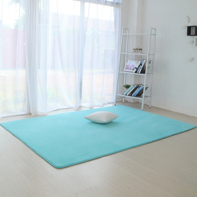 Casual Solid Color Teppich Multi-Farb-Synthetik-Bereich Teppich Anti-Rutsch-Backing Haustierfreundlicher Innenteppich für Zimmer