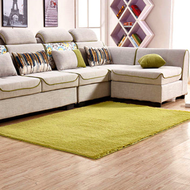 Simple Multi Color Plain Rug Cotton Comfort Area Carpet Non-Slip Backing Pet Friendly Rug for Bedroom