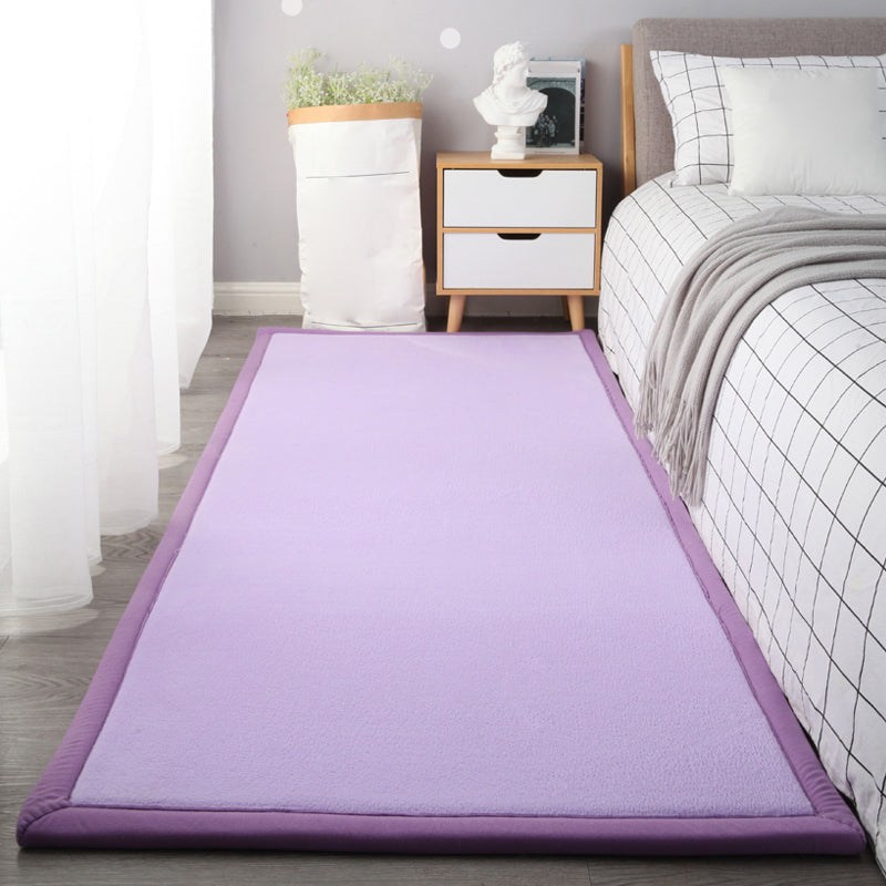 Tapis d'intérieur uni multicolore, Simple et décontracté, facile d'entretien, avec envers antidérapant, respectueux des animaux de compagnie, pour chambre à coucher