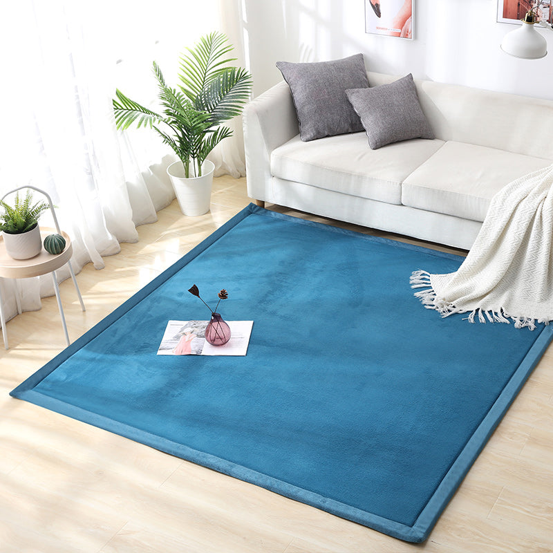 Einfarbiger Simplicity-Teppich, mehrfarbiger Polypropylen-Teppich, pflegeleichter, waschbarer, rutschfester Teppich für Schlafzimmer